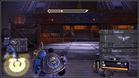 Gdy ostatni przeciwnik zginie, przejdź na drugą stronę pomieszczenia - 13 - Przebudzenie Olbrzyma - Opis przejścia - Warhammer 40,000: Space Marine - poradnik do gry