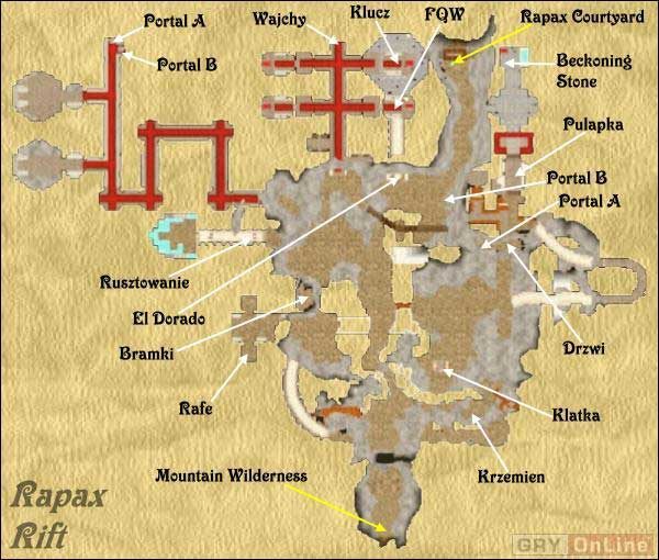 Wiedzie tędy jedyna droga do zamku Rapaxów, gdzie należy przystać do Templars - Rapax Rift w Wizardry 8 - Wizardry 8 - poradnik do gry