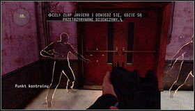 Wybiegamy przez drzwi, a później korytarzem - Pościg za Javierem | Rozdział 3 | Call of Juarez The Cartel - Call of Juarez: The Cartel - poradnik do gry