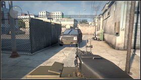 Jako Guerra biegniemy w prawo za otwartą bramę [1] i skręcamy w alejkę po prawej - Skołuj auto - Guerra | Rozdział 6 | Call of Juarez The Cartel - Call of Juarez: The Cartel - poradnik do gry