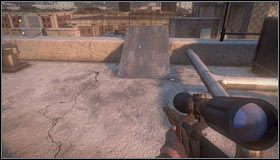 Biegniemy dalej do końca tego dachu [1] i jeszcze raz przeskakujemy na sąsiedni budynek - Na dachach - Evans | Rozdział 7 | Call of Juarez The Cartel - Call of Juarez: The Cartel - poradnik do gry