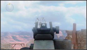 Bierzemy karabin ze skrzyni [1] i strzelamy do zaznaczonych celów (elementów wiatraka, puszek, czaszek, itd - Test broni - McCall, Guerra | Rozdział 9 | Call of Juarez The Cartel - Call of Juarez: The Cartel - poradnik do gry