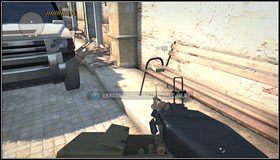 Przedmiot specjalny Guerra #4 - po drugiej stronie targowiska trzymamy się lewej strony i szukamy bocznej alejki z białym hammerem - Ukryta okazja - McCall | Rozdział 14 | Call of Juarez The Cartel - Call of Juarez: The Cartel - poradnik do gry