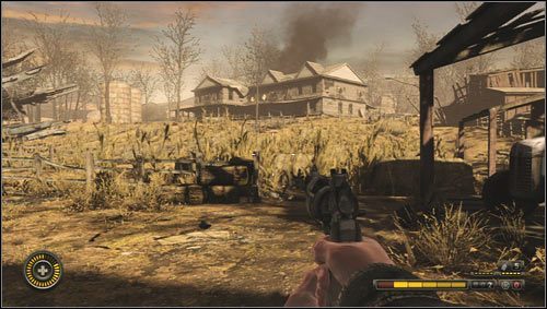 Jak tylko wyjdziemy z budynku trafimy na oddział piechoty wroga rozstawiony na polu kukurydzy [1] - Rozdział 2 | Opis przejścia Resistance 3 - Resistance 3 - poradnik do gry