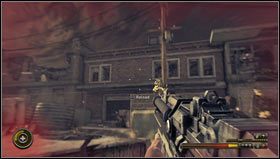 Zaraz po przejściu przez drzwi zostaniemy zaatakowani przez oddział wrogów zrzuconych przez transportowiec [1] - Rozdział 4 | Opis przejścia Resistance 3 - Resistance 3 - poradnik do gry