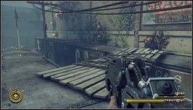 Stąd wracamy na wagon z drabiną i udajemy się w stronę rampy po dachach wagonów [1] - Rozdział 6 (1) | Opis przejścia Resistance 3 - Resistance 3 - poradnik do gry