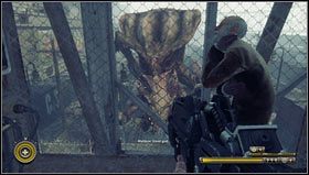 Po opuszczeniu rampy udajemy się za doktorkiem do windy [1] i wyjeżdżając w górę podziwiamy przybycie Grabarza [2] - Rozdział 6 (1) | Opis przejścia Resistance 3 - Resistance 3 - poradnik do gry