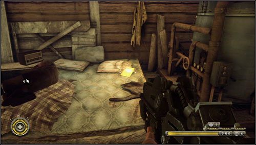 Rozglądając się po pomieszczeniu zauważymy materac, na którym leży notatka [1] Podręcznik VTOL - Rozdział 6 (1) | Opis przejścia Resistance 3 - Resistance 3 - poradnik do gry