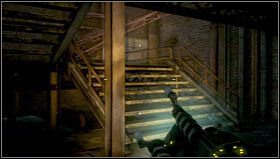 Po dojściu do ściany skręcamy dwa razy w prawo i wchodzimy do korytarza, na którego końcu znajduje się świecący obiekt [1] - Rozdział 6 (1) | Opis przejścia Resistance 3 - Resistance 3 - poradnik do gry