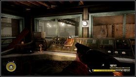 Idąc w stronę niewielkiej konstrukcji natrafimy na dziurę w podłodze [1], po wskoczeniu do niej znajdziemy się w jednym z dwóch pomieszczeń - Rozdział 6 (2) | Opis przejścia Resistance 3 - Resistance 3 - poradnik do gry