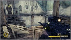 Na prawo od okna leży na półce magnetofon z nagraniem [1] Przyjaciel dziewczyny, jeżeli wyjrzymy przez okno zobaczymy kilku Ponuraków, na których możemy przetestować nowo zdobyty oręż - Rozdział 6 (2) | Opis przejścia Resistance 3 - Resistance 3 - poradnik do gry