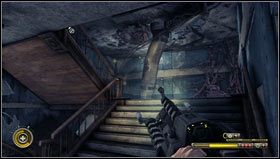 Kierujemy się w nim na wprost [1] i skręcamy przy drzwiach w lewo - Rozdział 6 (2) | Opis przejścia Resistance 3 - Resistance 3 - poradnik do gry