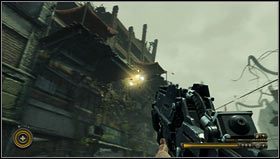 Po wysłuchaniu streszczenia planu działania mamy wypuścić z bagażnika samochodu [1] Trutnia obronnego, który wezwie posiłki na naszą pozycję - Rozdział 8 | Opis przejścia Resistance 3 - Resistance 3 - poradnik do gry