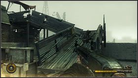 Wyjdziemy w końcu na dach, nasz sojusznik schowa się [1], a nam przyjdzie oczyścić teren z kolejnej grupki Chimer - Rozdział 9 | Opis przejścia Resistance 3 - Resistance 3 - poradnik do gry