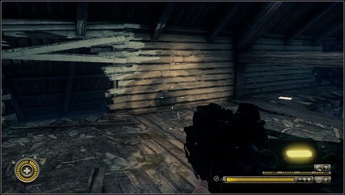 Na poddaszu zaatakują nas Skoczki, rozprawiamy się z nimi w wybrany przez nas sposób i przedzieramy na drugi koniec pomieszczenia uważając na dziury w podłodze - Rozdział 11 | Opis przejścia Resistance 3 - Resistance 3 - poradnik do gry
