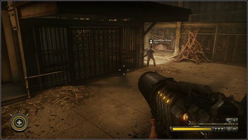 Dotrzemy tak do windy [1] zjeżdżającej w dół kopalni - Rozdział 11 | Opis przejścia Resistance 3 - Resistance 3 - poradnik do gry