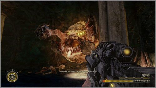 Wychodzimy z tunelu i udajemy się po schodach do większej groty - Rozdział 12 | Opis przejścia Resistance 3 - Resistance 3 - poradnik do gry