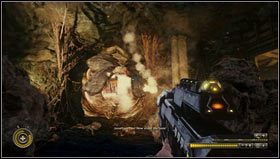 W tym momencie podbiegamy do skrzyni z materiałami wybuchowymi [1] znajdującej się w rogu po lewej stronie - Rozdział 12 | Opis przejścia Resistance 3 - Resistance 3 - poradnik do gry