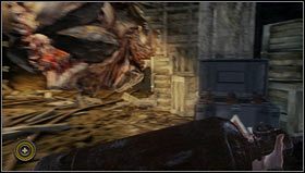 Podbiegamy wtedy do skrzyni z materiałami wybuchowymi znajdującej się na prawo od bestii [1] i wyciągamy butlę z gazem [2] - Rozdział 12 | Opis przejścia Resistance 3 - Resistance 3 - poradnik do gry