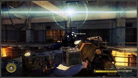 Wracamy do głównego pomieszczenia, zeskakujemy na parter, a następnie zerwanym pomostem [1] wychodzimy na piętro - Rozdział 15 | Opis przejścia Resistance 3 - Resistance 3 - poradnik do gry