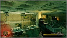 Po eliminacji przeciwników odnajdujemy na końcu pomieszczenia drabinę [1], którą dostaniemy się na wyższy poziom - Rozdział 15 | Opis przejścia Resistance 3 - Resistance 3 - poradnik do gry