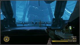 Aby ją wyłączyć musimy zniszczyć dwa bezpieczniki [1] znajdujące w miejscu, gdzie wcześniej było pole siłowe - Rozdział 19 | Opis przejścia Resistance 3 - Resistance 3 - poradnik do gry