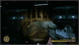 Gdy nasza prowizoryczna winda się zatrzyma zeskakujemy na okablowanie statku [1] i posuwamy się naprzód - Rozdział 19 | Opis przejścia Resistance 3 - Resistance 3 - poradnik do gry