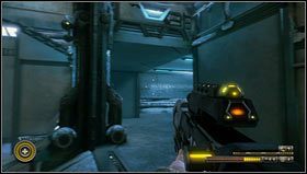 Udajemy się w nim na koniec i przez niezakratowany otwór wskakujemy do dużego pomieszczenia [1] pełnego przeciwników - Rozdział 19 | Opis przejścia Resistance 3 - Resistance 3 - poradnik do gry