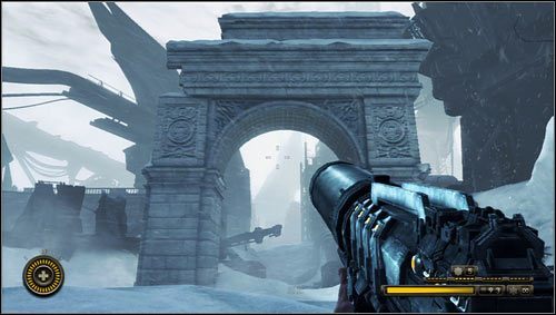 Po przejściu przez łuk triumfalny [1] pokonamy metalowe drzwi otwierane przez zniszczenie bezpieczników i wejdziemy do podziemi - Dzienniki Nowy Jork, NY | Dzienniki Resistance 3 - Resistance 3 - poradnik do gry