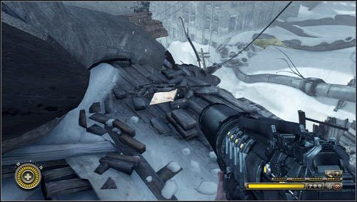 Na samym początku rozdziału wychodzimy z budynku i powoli zeskakujemy - Dzienniki Nowy Jork, NY | Dzienniki Resistance 3 - Resistance 3 - poradnik do gry