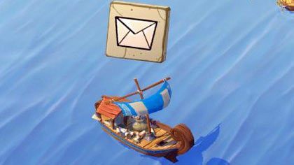Gdy tylko przesyłka dotrze do odbiorcy, pojawi się u wybrzeży Jego stolicy ten oto Courier Boat - Jak korzystać z czatu i poczty? | Dobrze wiedzieć | Age of Empires Online - Age of Empires Online - poradnik do gry