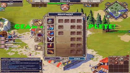 Gdy odbierzemy nagrodę za wykonanie zadania, klikamy LPM na Gear Hall, by otworzyć panel z listą wszystkich budynków i jednostek, które odblokowaliśmy - V - Gear Haul | Misje Szkoleniowe - Grecy | Age of Empires Online - Age of Empires Online - poradnik do gry