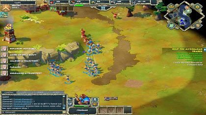 Gdy uzbieramy dość drewna, budujemy cztery farmy (Farm), by osiągnąć kolejny cel tej rozgrywki - Kontynuacja Misji VIII- Help the Mycenaean Trader | Misje Szkoleniowe - Grecy - Age of Empires Online - poradnik do gry