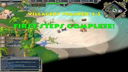 W czasie, gdy Osadnicy zbierają jagody, rozkazujemy Zwiadowcy by eksplorował mapę - II - First Steps | Misje Szkoleniowe - Egipcjanie | Age of Empires Online - Age of Empires Online - poradnik do gry