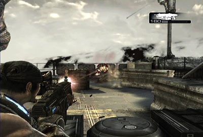 Po uporaniu się z przeciwnikami przejdź dalej i kontynuuj marsz, aż znajdziesz się na zewnątrz - I - Zakotwiczeni | Akt 1 w Gears of War 3 - Gears of War 3 - poradnik do gry (opis przejścia, nieśmiertelniki, osiągnięcia)