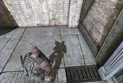 Kiedy dotrzesz do skrzyżowania i zaczniesz iść w prawo, cały czas trzymaj się lewej strony - III - Powrót do domu | Akt 1 w Gears of War 3 - Gears of War 3 - poradnik do gry (opis przejścia, nieśmiertelniki, osiągnięcia)