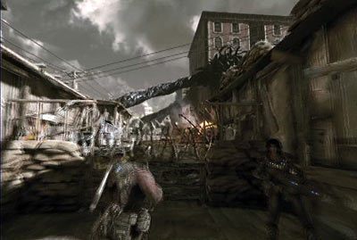 Zejdź ze zjeżdżalni, opuść plac zabaw i oczyść znajdującą się za nim uliczkę - III - Powrót do domu | Akt 1 w Gears of War 3 - Gears of War 3 - poradnik do gry (opis przejścia, nieśmiertelniki, osiągnięcia)