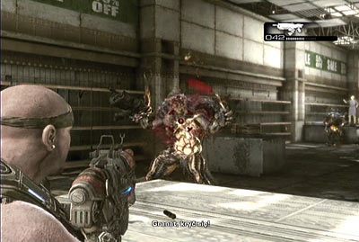 Wróć na główną ścieżkę sklepu i zacznij rozprawiać się z pojawiającymi się stale przeciwnikami - III - Powrót do domu | Akt 1 w Gears of War 3 - Gears of War 3 - poradnik do gry (opis przejścia, nieśmiertelniki, osiągnięcia)