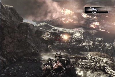 Namierz dwa wrogie działa i wyeliminuj je po kolei - I - Wrak | Akt 2 w Gears of War 3 - Gears of War 3 - poradnik do gry (opis przejścia, nieśmiertelniki, osiągnięcia)