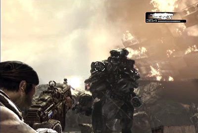 Po animacji będziesz musiał przetrwać szturm przeciwników - I - Wrak | Akt 2 w Gears of War 3 - Gears of War 3 - poradnik do gry (opis przejścia, nieśmiertelniki, osiągnięcia)