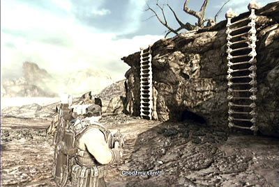 Rozpraw się z pozostałymi przeciwnikami i ruszaj po ścieżce prowadzącej w górę - II - Dom z piasku | Akt 2 w Gears of War 3 - Gears of War 3 - poradnik do gry (opis przejścia, nieśmiertelniki, osiągnięcia)