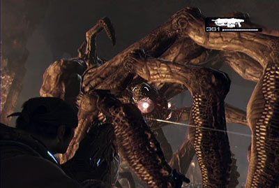 Po zabiciu truposza przejdź przez otwartą bramę - IV - W okopach | Akt 2 w Gears of War 3 - Gears of War 3 - poradnik do gry (opis przejścia, nieśmiertelniki, osiągnięcia)