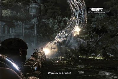 Po dotarciu do towarzyszki zacznij wracać do fortu - II - Ratunek | Akt 3 w Gears of War 3 - Gears of War 3 - poradnik do gry (opis przejścia, nieśmiertelniki, osiągnięcia)