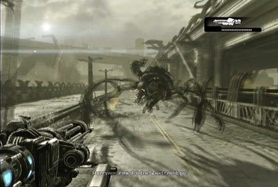 Tym razem twoim jedynym zadaniem będzie prowadzenie ognia z broni pokładowej - III - Na złamanie karku | Akt 3 w Gears of War 3 - Gears of War 3 - poradnik do gry (opis przejścia, nieśmiertelniki, osiągnięcia)