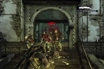 Wkrótce dotrzesz do budynku opanowanego przez zmutowanych ludzi - V - Bracia aż po grób | Akt 3 w Gears of War 3 - Gears of War 3 - poradnik do gry (opis przejścia, nieśmiertelniki, osiągnięcia)