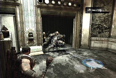 Po zabiciu wszystkich napastników wejdź do budynku, który wznosi się za placem - II - Krater | Akt 4 w Gears of War 3 - Gears of War 3 - poradnik do gry (opis przejścia, nieśmiertelniki, osiągnięcia)