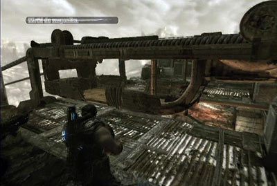 Po oczyszczeniu sobie drogi skieruj się do wagonika - III - Powiesić ich | Akt 4 w Gears of War 3 - Gears of War 3 - poradnik do gry (opis przejścia, nieśmiertelniki, osiągnięcia)