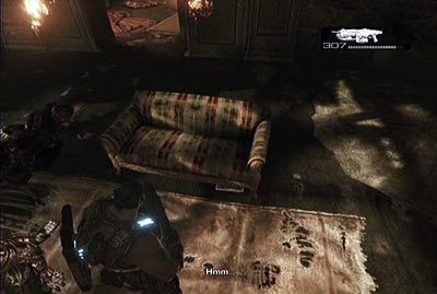 Podczas przebijania się przez kolejne lokacje dotrzesz w końcu do pokoju z dwoma syfami, dywanem i biurkiem - III - Powiesić ich | Akt 4 w Gears of War 3 - Gears of War 3 - poradnik do gry (opis przejścia, nieśmiertelniki, osiągnięcia)