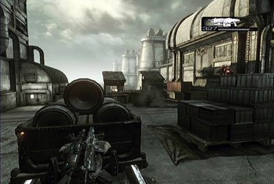 Po przejściu przez hangar trafisz na otwartą przestrzeń - V - Bon Voyage | Akt 4 w Gears of War 3 - Gears of War 3 - poradnik do gry (opis przejścia, nieśmiertelniki, osiągnięcia)