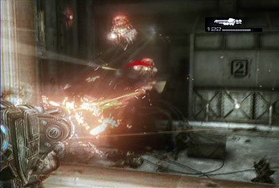 Po oczyszczeniu pierwszego pomieszczenia udaj się do drugiego - V - Bon Voyage | Akt 4 w Gears of War 3 - Gears of War 3 - poradnik do gry (opis przejścia, nieśmiertelniki, osiągnięcia)